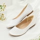 thumbnail image 2 of Zapatos para Niñas DREAM PAIRS Talla 12 Flats de Satén Blanco, 2 of 6