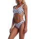 thumbnail image 1 of Traje de baño dividido elástico transpirable lindo estilo Retro parte de atrás bonita Bikini hueco para mujer lunares 2XL, 1 of 6
