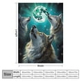 thumbnail image 4 of Nawypu  Howling Wolf Blanket for Bed - Moon Throw Blanket for Women, Men and Kids - Super Soft Plush Wolf Blanket Throw Plush Blanket Wolf Gifts, 4 of 6