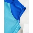 thumbnail image 6 of Aislor Kids Girls Color Patchwork Lyrical Praise Dance Dress Liturgical Worship Age 6-16 A Blue 8, 6 of 7