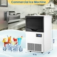 thumbnail image 2 of COZONY Commercial Ice Maker Machine with 100LBS/24H Capacity,195W,LCD Controller, Undercounter Design, 33LBS Ice Storage, Self-Cleaning, Large Nugget Ice Cube Maker for Bar, Restaurant, Cafe, Office, 2 of 9