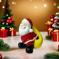 thumbnail image 3 of Shoreew Santa Claus Figurine Christmas Tabletop Resin Santa Sculpture with Gift Bag for Mantle Bookshelf Home Decor, 3 of 7