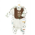 thumbnail image 2 of Hudson Baby Infant Boy Cotton Sleep and Play, Bodysuit and Bandana Bib Set, Dinosaur Adventures, 0-3 Months, 2 of 4