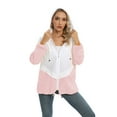 thumbnail image 5 of Women's Waterproof Spring Jacket Zipper Fully Taped Seams Rain Coat Spring Autumn Parka (Pink White, S), 5 of 9