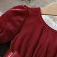 thumbnail image 6 of MXIEZI Toddler Girls Fall Winter Long Sleeve Princess Party Dress Velvet Bowknot Tulle Sundress Christmas for 1-7 Years old, 6 of 9