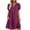 Wine, variant on YuXingFu Loose Cotton Casual Dresses Women Maxi V-Neck Plus Size Womens Dress Short Sleeve for Spring Long Casual Summer White S