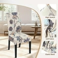 thumbnail image 3 of Dining Room Chair Covers Set of 4, Stretch Printed Floral Parsons Chair Slipcovers Spandex Removable Washable Kitchen Chair Protector Cover for Dining Room, Hotel, Ceremony (Beige+Flower), 3 of 6