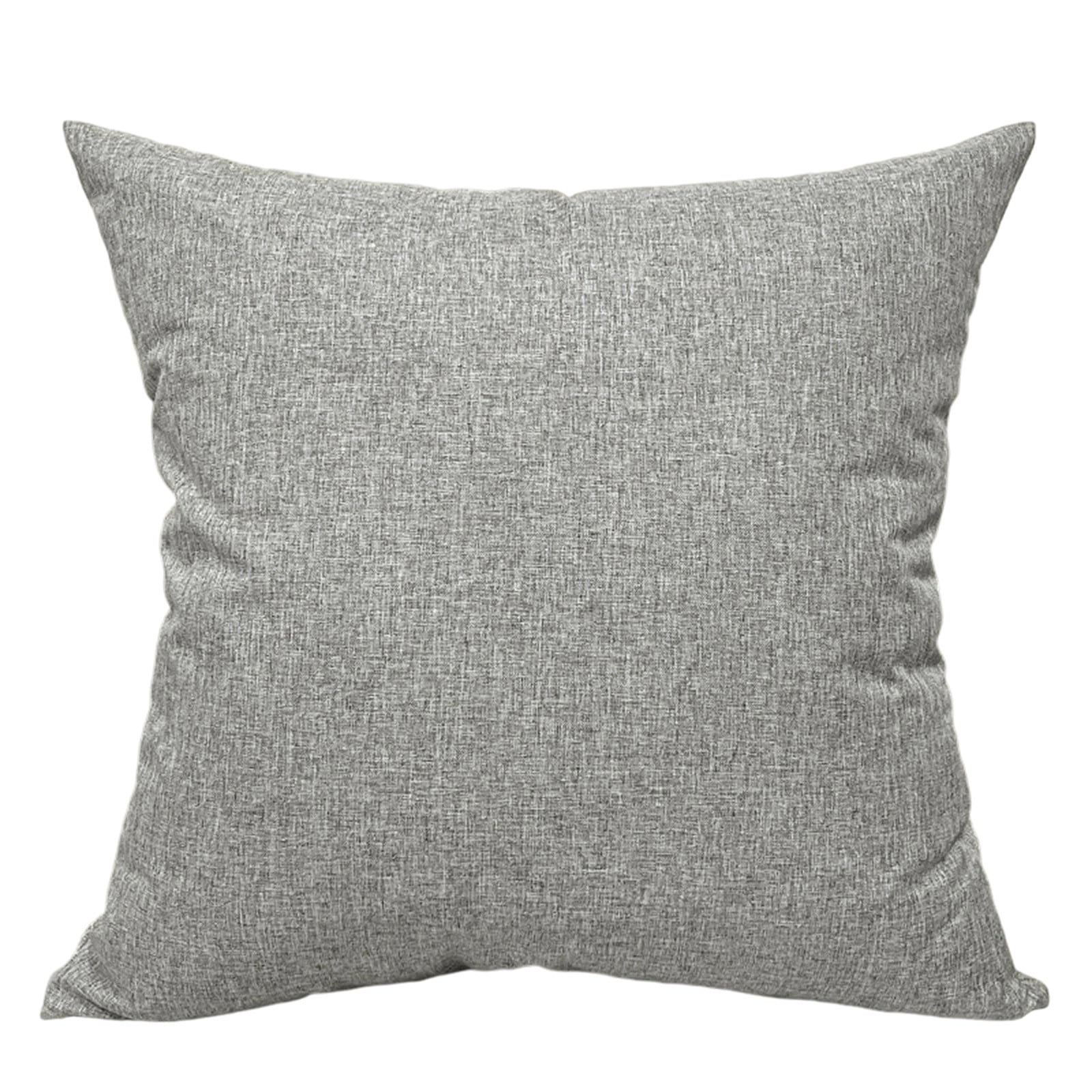 Pack of 1 Decorative Outdoor Throw Pillow Faux Linen Garden Farmhouse Coastal Cushion for Summer Patio Tent Balcony Couch Sofa, Gray