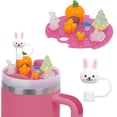 thumbnail image 3 of Kitchen Straw Compatible With Cup Lid Accessory Charm Cup .0 Accessory Charm 30 Oz 40 Oz With Silicone Cap For Insulated Mugs,Pink Kitchen Straw, 3 of 3