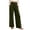 Army Green, variant on Wide Leg Pants for Women Casual High Waisted Corduroy Textured Business Comfy Daily Fall Streetwear Pants(Small,White)