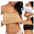 thumbnail image 3 of Women Bandeau Bra Padded Strapless Bralette Bra Seamless Bandeau Tube Top Bra, 3 of 8