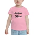 thumbnail image 2 of The Snuggle Is Real Cute Toddler T-Shirts for Boys Girls (Pink, 4T), 2 of 5
