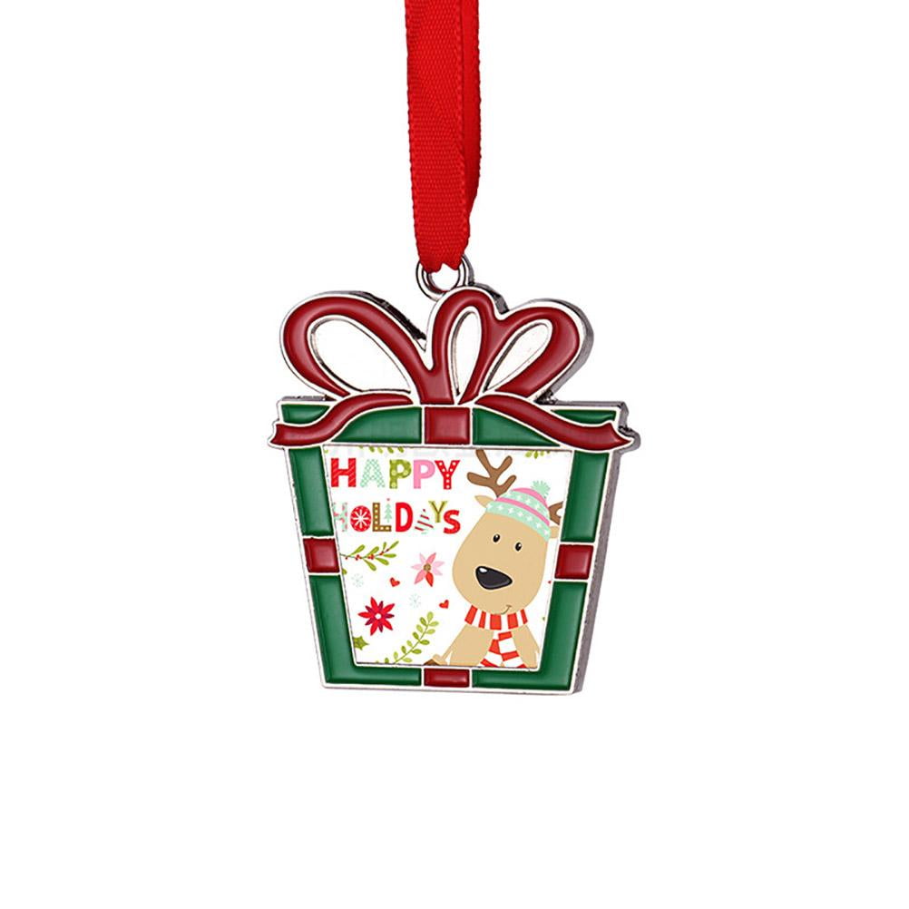 Photo Frame Christmas Pendants DIY Hanging Ornaments for Christmas Tree