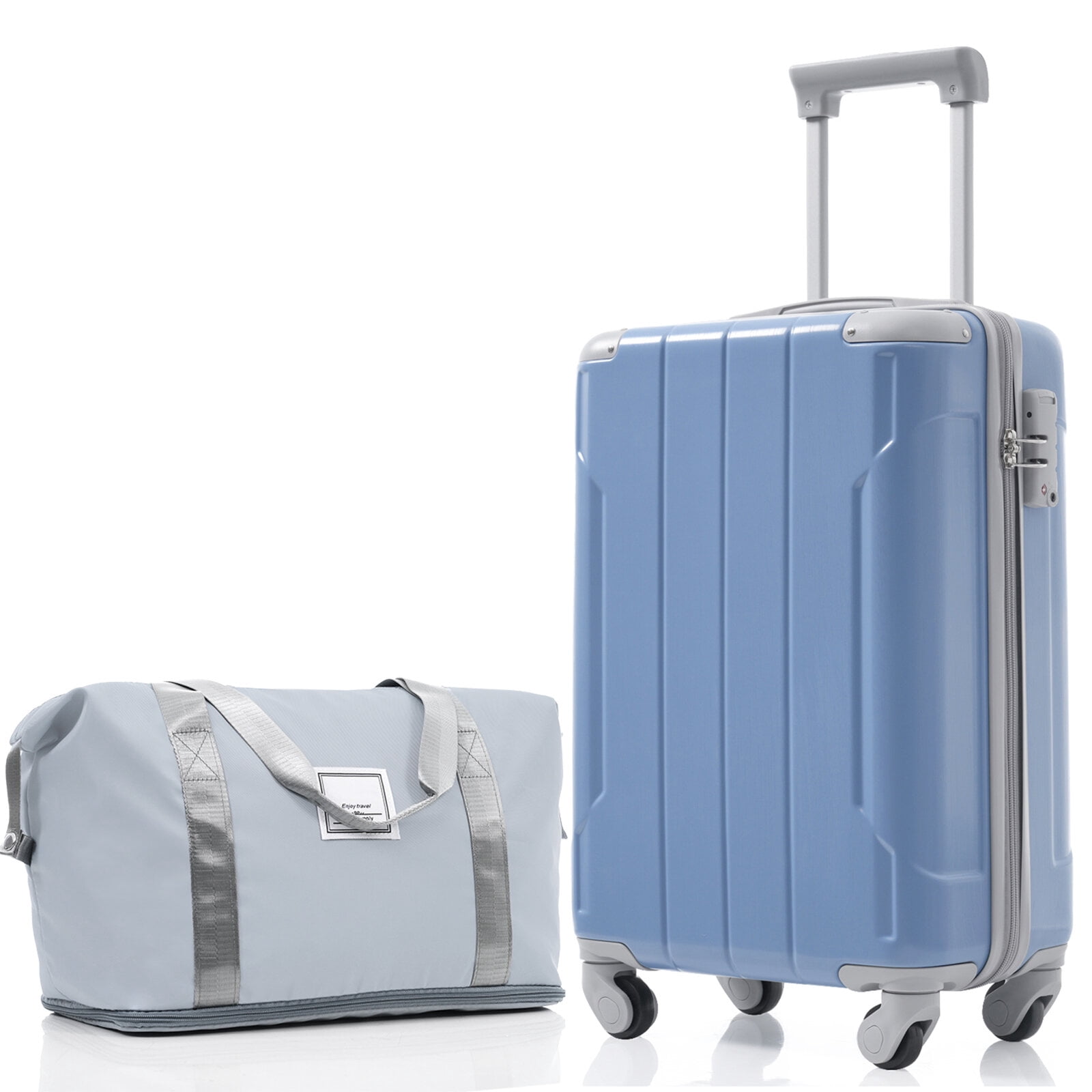 Hardside Suitcase, 20 Inch Carry On Luggage Set 3 Piece with Spinner Wheels, Lightweight Hardshell ABS Suitcase for Weedend Getaways, Business Travel, Glacier Lake Hardside Luggage