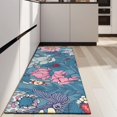 thumbnail image 4 of Pioneer Flower Floral Print Pattern Kitchen Rug Mat,Kitchen Runner Rugs Non Skid Washable,Decorative Kitchen Floor Mats for Kitchen,Sink,Laundry,17"X47", 4 of 5