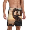 thumbnail image 2 of Fotbe Sky Sunset Bronze Dragon Pantalones Cortos de Pijama para Hombre, Ropa de Dormir, Pantalones de Pijama Cortos para Hombre-Large, 2 of 6