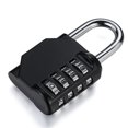 thumbnail image 4 of 4 Digit Combination Locks Padlock Waterproof Resettable Locker Outdoor Padlock (Black), 4 of 5