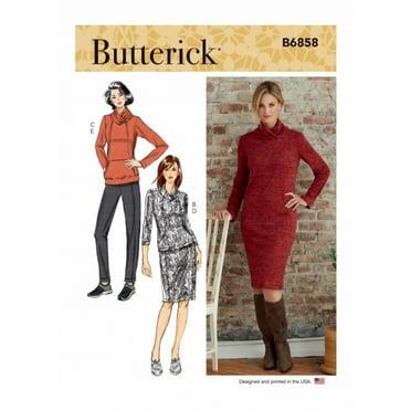 Butterick Sewing Pattern 6858 Tops, Skirts, Trousers ZZ (L-XL-XXL)