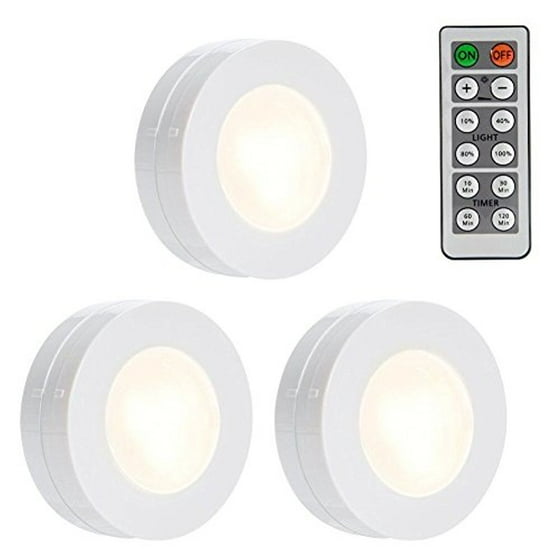Lunsy Wireless Led Puck Lights Dimmable Closet Battery Lunsy Wireless Led Puck Lights Dimmable Closet Battery Operated With Remote Control Kitchen