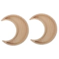thumbnail image 4 of Hytrove Wooden Moon Shaped Tray Khaki For Homeowners In Kitchen 2Pcs, 4 of 8