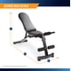 thumbnail image 2 of Banco de pesas Workout Utility Marcy SB-228 ajustable negro, 2 of 7