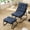 Navy Blue, variant on S-HOME European Style Patio Chair With Puffy Cushion And Foot Stool In Black Steel Frame For Living Room Spaces, Grey