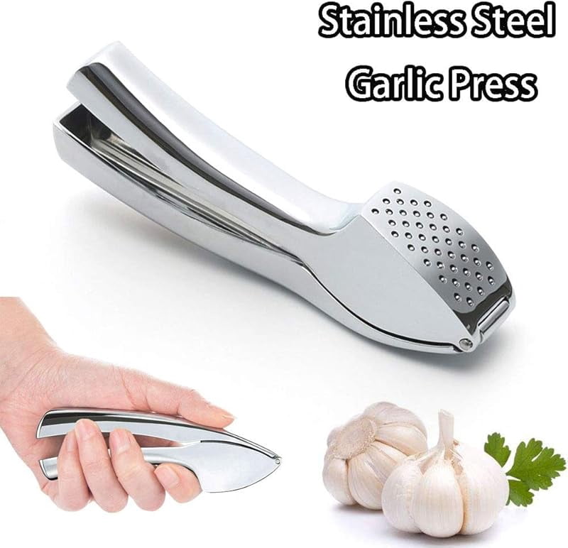 XIHAMA Stainless steel garlic press - 1 piece, efficient kitchen tool
