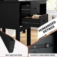 thumbnail image 5 of Costway 48" Computer Desk with Power Outlets Type-C 5-Cubby Hutch & 2 Storage Drawers Black, 5 of 10
