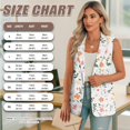thumbnail image 6 of Psesaysky Floral Print Womens Vest Fashion Dressy Single Button Sleeveless Blazer Suit Jackets Office Work Clothes, Size 3XL, 6 of 6