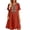 Orange, variant on Women's Embroidered Mexican Peasant Dresses Short Sleeve Floral Bohemian Fiesta Traditional Tunic Dress