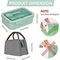 thumbnail image 6 of Bento Box,Adult Lunch Box,Containers for Adults Men Women with 3 Compartments, Lunchable Food Container with Lunch Bag, Spoon & Fork,47 Oz,Microwave & Dishwasher Safe,Green, 6 of 7