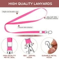 thumbnail image 2 of Lsupdaol Pink Lanyards for ID Badges Nylon Necklace Lanyard Bulk with Clip Swivel Hook for Women Staff Students Key Chains, 2 of 7