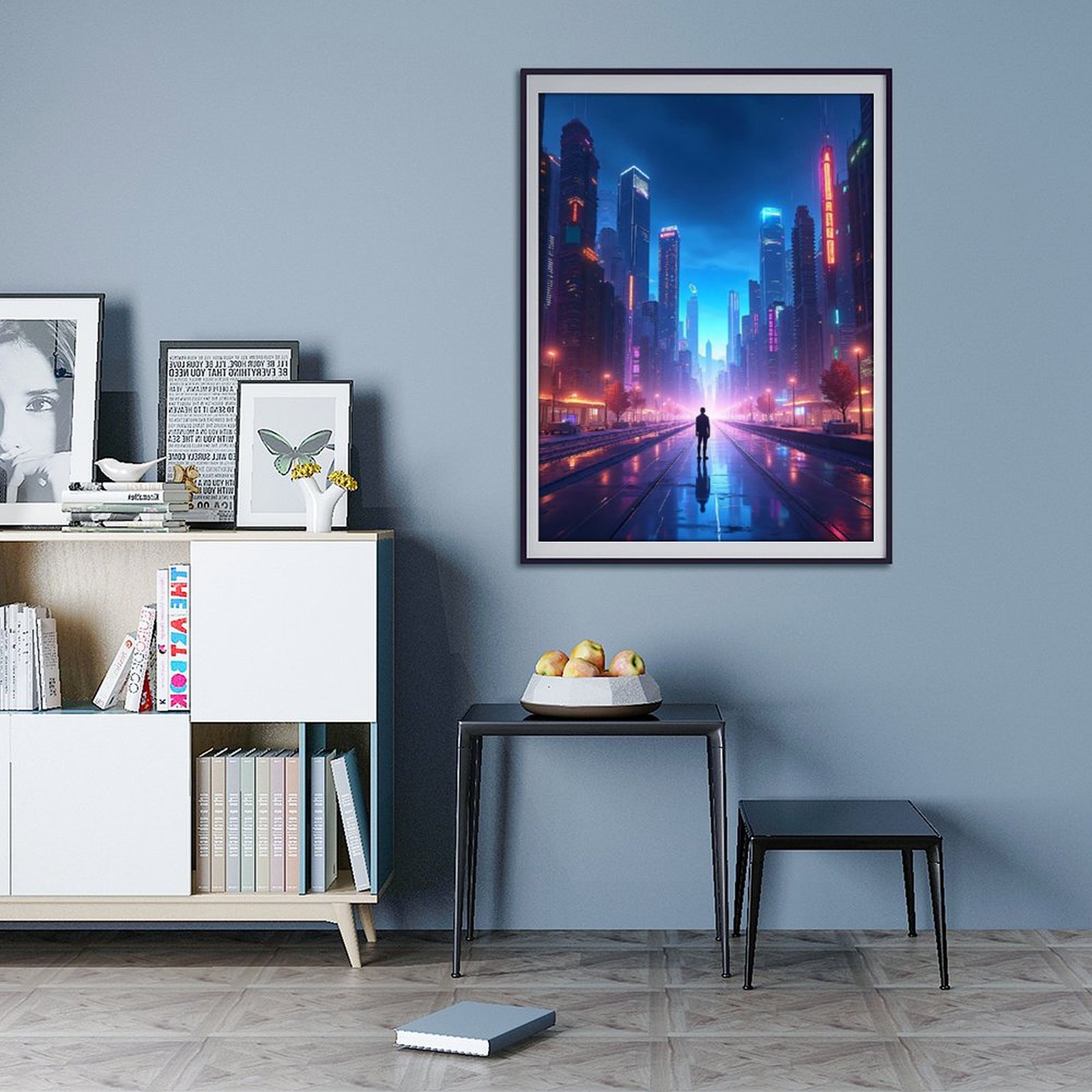 Diamond Art Kits for Adults - Cool Cyberpunk Cityscape Print No.81 5D Frameless Dimond Painting Kit for Adults Beginner, Round Diamond Kits for Home Wall Decor, Gift for Women