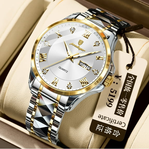 Luxurious Dual Calendar New Men's Luminous Quartz Watch