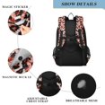 thumbnail image 4 of FORMRS Kids Backpack for School Unisex 17" Casual Bookbag Travel Daypack with Compartment Pockets, Orange Floral Leopard Pattern, 4 of 7