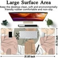 thumbnail image 5 of Desk Mat Abstract Boho Large Mouse Pad,Brown Grey Pink Aesthetic Mouse Pad Extended Full Desk Gaming Mousepad XXL Long Keyboard Mouse Mat Desk Pad 31.5X15.7 Desk Accessories for Women Girls, 5 of 6