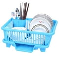thumbnail image 4 of WUXIAB Tableware Drying Basket With Cutlery Holder For Kitchen Counter,Plastic Kitchen Sink Drying Rack，Chopsticks Bowl Rack For Kitchen Dishes Drainer Set Rack Washing Holder Basket Organizer Tray, 4 of 4