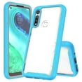 thumbnail image 1 of for Motorola Moto G Fast (2020) Clear Case Phone Case Dual Layer Full-Body Rugged Clear Back Case Drop Resistant Shockproof Case with Built In Screen Protector (Teal), 1 of 4