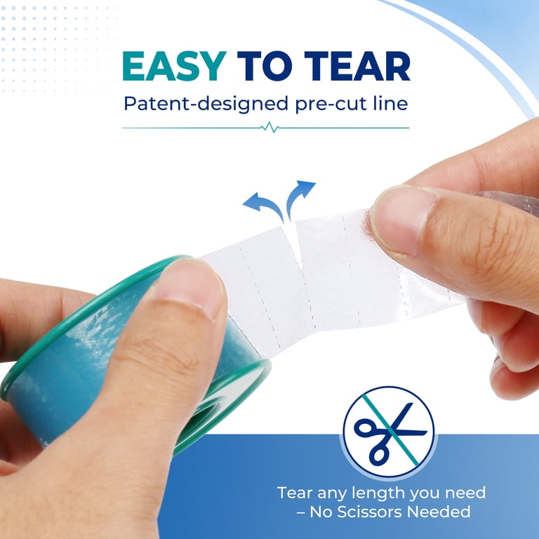 LotFancy Silicone Medical Tape, 1 inch x 5.5 Yards, 2 Rolls photo 2