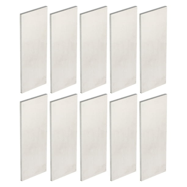 Uxcell Paquete de 10 Acero 1084 para Fabricación de Cuchillos, Barra Plana de Acero de 4" x 1 1/2" x 1/8"