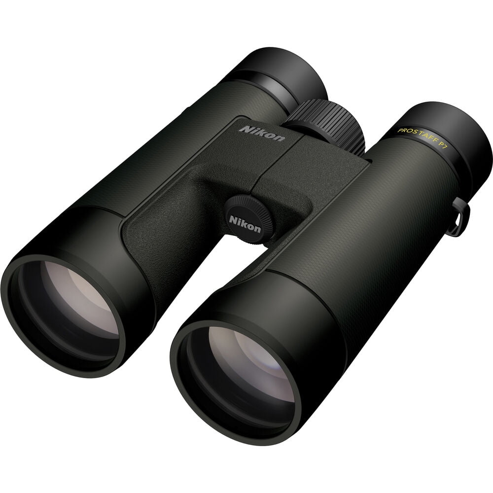 Nikon PROSTAFF P7 10x50 Binoculars Long Distance Viewing 50mm Objective Lenses Bundle With ProStaff Suspender Harness Binocular Strap + Cleaning kit + FLOATING STRAP