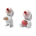 thumbnail image 1 of 2 Piezas Estatuilla De Conejito Estatua De Conejo De Nariz Roja Para Decoración De Pascua Del Hogar, 1 of 9