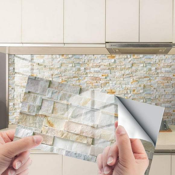nipocaio Rock slate marble crystal grain film tile sticker Home Decor waterproof sticker floor wall sticker 16 sheets
