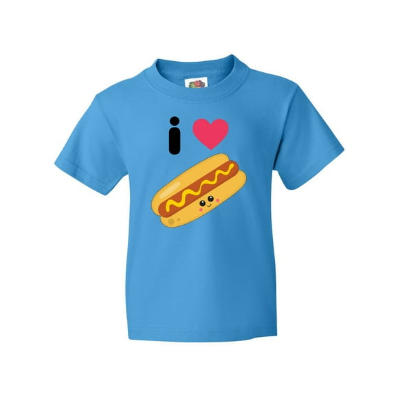 Inktastic I Love Hot Dogs Youth T-Shirt