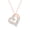 Rose Gold Vermeil Plated Silver, variant on Diamond Heart Pendant Necklace for Women 1/2 Ct Natural Diamonds 18KT Rose Gold Vermeil Over Sterling Silver