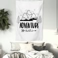 thumbnail image 3 of Adventure Awaits Tapestry, Outline Monochrome Mountain Trees and Lettering, Wall Hanging for Bedroom Living Room Dorm Decor, 60W X 80L Inches, Charcoal Grey and White, by Ambesonne, 3 of 5