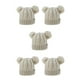 thumbnail image 2 of Qarigey Sombrero lindo pompones esponjosos bolas diseño de doble capa sombrero de moda orejeras plegables gorras hermoso regalo para niños Beige 5piezas, 2 of 6