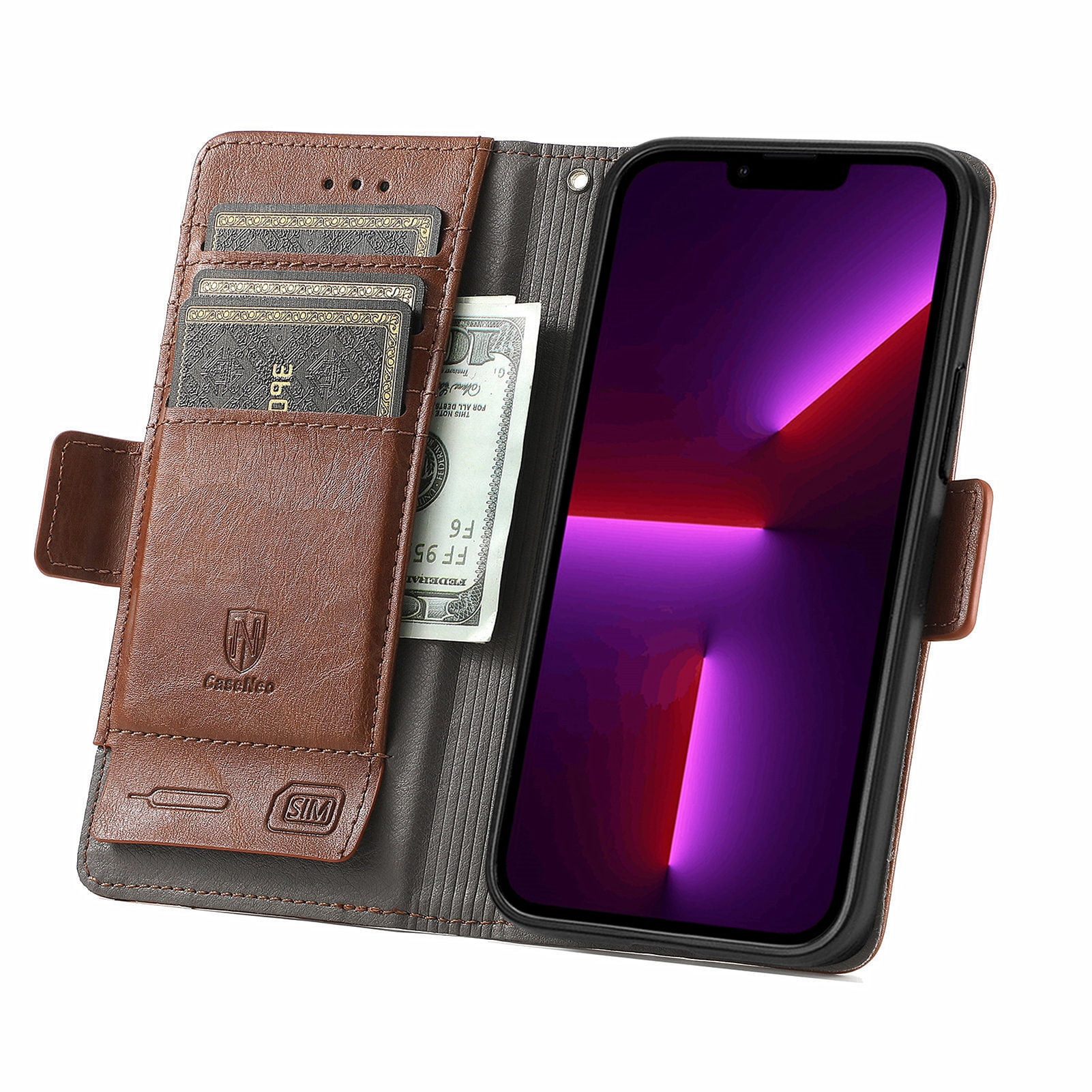 SEAHAI Cover per Motorola Moto G55 5G, Custodia Pelle
