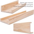 thumbnail image 4 of Fusion  Picture Ledge Shelf, Small Floating Shelves Set of 2, 16 Inches Nursery Book Shelves for Toys Storage, Kids Bookshelf Wall Mounted for Living Room Bedroom Decor Books Photo Frames,Natural, 4 of 7
