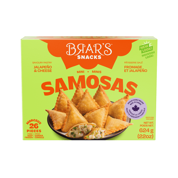 BRAR'S JALAPENO AND CHEESE SAMOSA, Pastry filled with savoury Jalapeno and cheese